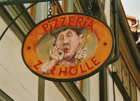Pizzeria zur Hölle, Quedlinburg, Stahl, Acryl