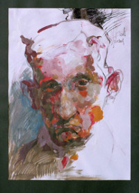 Trauriger Mann, Acryl auf Karton, 70 x 100 cm