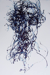 Wirrkopf, Acryl auf Karton, 70 x 100 cm